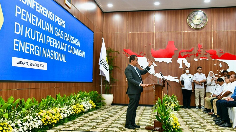 Menteri Energi dan Sumber Daya Mineral (ESDM) Bahlil Lahadalia, membuktikan peluang Indonesia mengoptimalkan potensi migas sebagai penopang swasembada energi masih sangat besar. (Kementerian ESDM)
