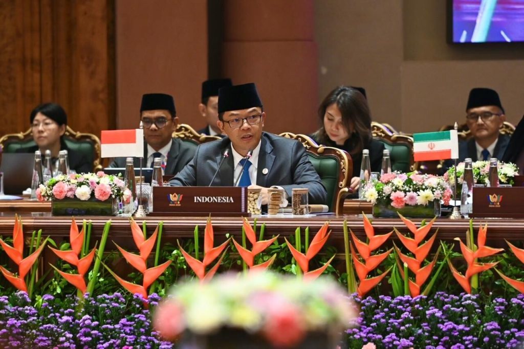 Menlu RI, Sugiono pada BRICS Foreign Ministers’ Meeting (FMM) di New Delhi, 14 Mei 2026.