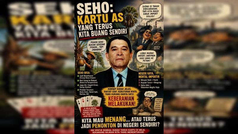 Kita punya “kartu as” bernama pohon seho—atau aren—yang sejak lama sudah dikampanyekan oleh Ventje Sumual. 