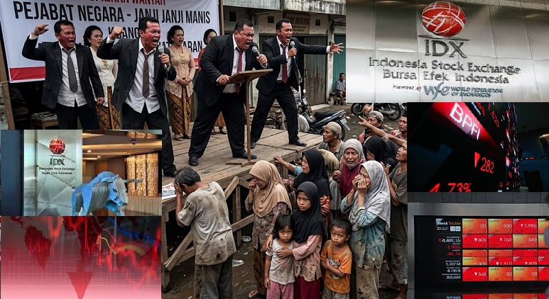 Indeks Harga Saham Gabungan (IHSG) Bursa Efek Indonesia (BEI) harus rela terpaksa gigit jari ditutup melemah signifikan pada perdagangan Jumat (8/5/2026) dan berptensi tetap anjlok di zona merah. (AI/Ist)
