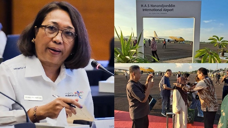 Deputi Bidang Pemasaran Kementerian Pariwisata, Ni Made Ayu Marthini, dalam keterangannya di Jakarta, pembukaan rute Singapura – Tanjung Pansan merupakan langkah strategis dalam memperluas akses wisatawan mancanegara menuju Belitung. (Kemenpar)