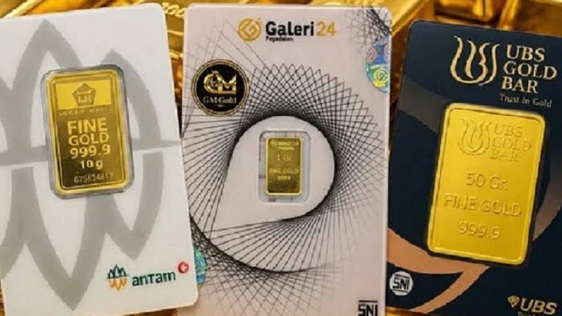 Harga emas PT Aneka Tambang (Antam), Galeri24 dan UBS kompak pada perdagangan hari ini, Rabu (27/5/2026), yang bertepatan dengan Hari Raya Idul Adha. (AI)