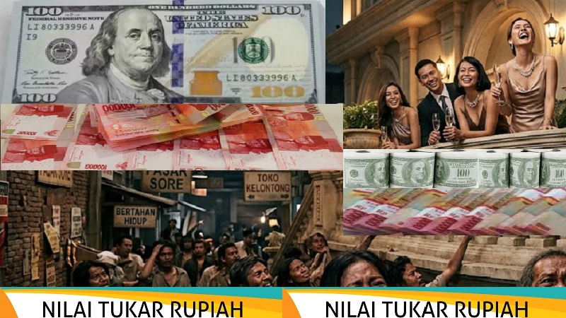 Nilai tukar (kurs) rupiah terus melemah terhadap dolar Amerika Serikat (AS) sehingga Jumat (29/5/2026) kembali mencetak rekor terlemah sepanjang sejarah sebagai cermin sudah masuk fase overshooting. (AI/Ist)