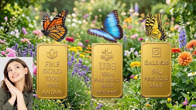 Menarik untuk dilirik harga emas PT Aneka Tambang (Antam), UBS dan Galeri24 pada perdagangan hari ini, Sabtu (30/5/2026) karena kompak naik. (AI/Ist)