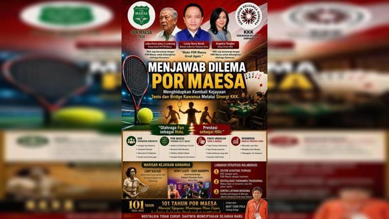 Dengan dukungan jaringan KKK, pengalaman para senior, serta pembinaan yang terarah oleh POR Maesa, mimpi mengembalikan kejayaan olahraga Kawanua bukanlah sesuatu yang mustahil.