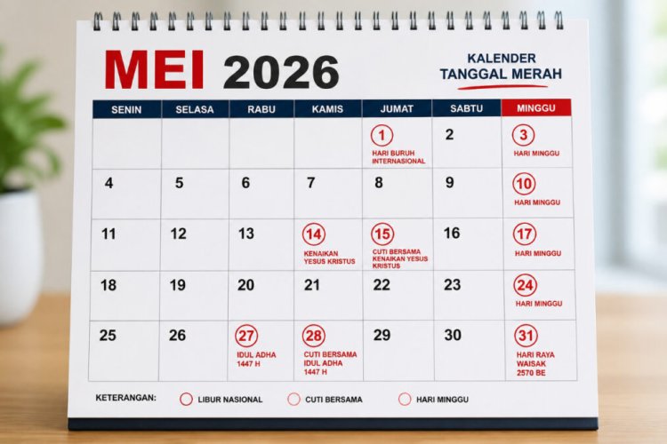 Mei 2026 Dipenuhi Long Weekend, Ini Daftar 6 Tanggal Merah dan Cuti Bersama