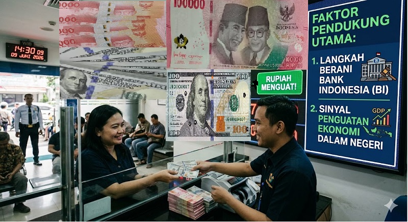 Rupiah Selasa 9 Juni 2026: Menguat Tajam 130 Poin Dekati Rp18.000, Volatilitas Masih Berpotensi Tinggi