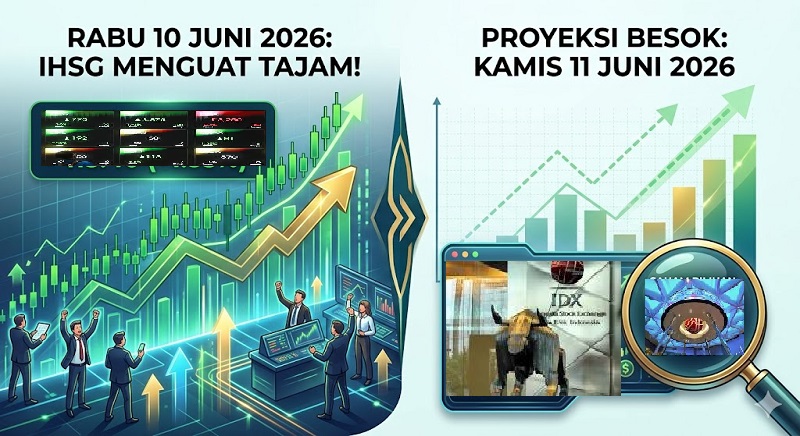 IHSG BEI Rabu 10 Juni 2026: Pasar Bergairah, Indek Melambung ke Level 5.902, Tapi Masih Rawan