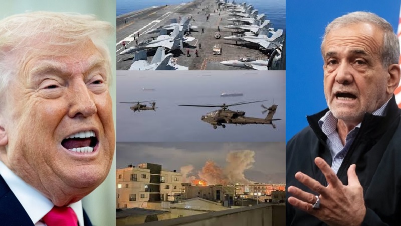 Presiden Amerika Serikat (AS) Donald Trump mengancam melancarkan serangan lebih hebat lagi, Presiden Iran Masoud Pezeshkian menjawab siap melawan lebih keras lagi. (Ist)