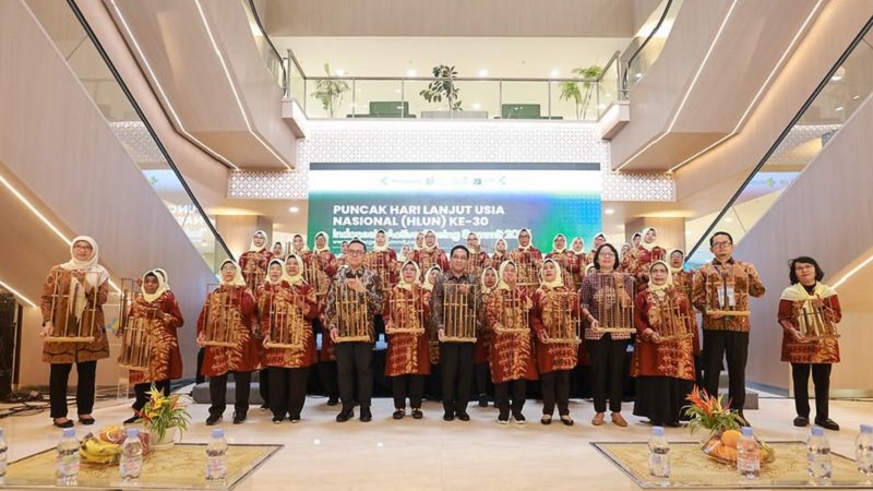 Kementerian Kesehatan (Kemenkes) RI menyelenggaraan Indonesia Active Ageing Summit 2026 yang menjadi puncak peringatan Hari Lanjut Usia Nasional (HLUN) ke-30 di gedung C RSPON, Jumat (12/6/2026). (Kemenkes)