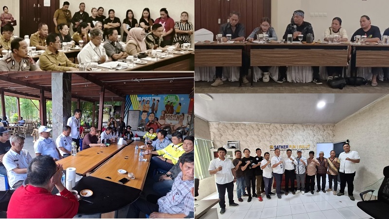 Ketua Satuan Tugas (Satgas) Masyarakat Ranowulu, Pdt. Stevanus R Sumolang, S.Th bersama warga tiada lelah memperjuangkan penyelesaian konflik sosial masyarakat Ranowulu, Kota Bitung, Sulawesi Utara, akibat proyek pekerjaan PT.MSM/TTN sebagai anak perusahan PT. ARCHI, TBK. (Faktualid.com/Ist)