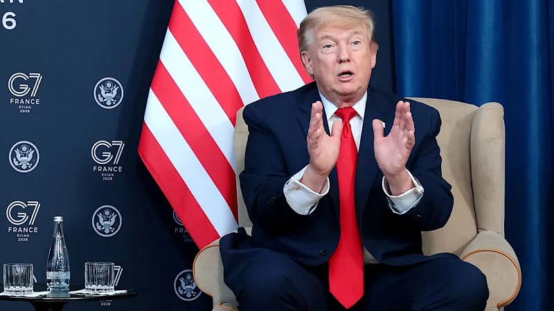 Berbicara di sela-sela pertemuan G7 di Prancis, Presiden Amerika Serikat (AS) Donald Trump mengatakan bahwa kesepakatan damai sementara itu memperjelas bahwa Iran tidak akan pernah memiliki senjata nuklir.