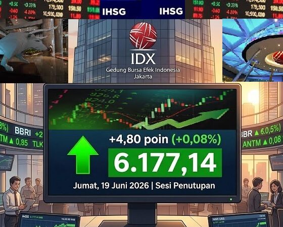 IHSG BEI Jumat 19 Juni 2026: Bangkit Berbalik Menguat Tipis, Modal untuk Pekan Depan