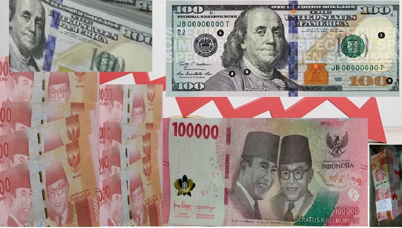 Nilai tukar (kurs) rupiah terhadap dolar Amerika Serikat (AS) pada penutupan perdagangan, Selasa (30/6/2026), terkoreksi cukup dalam sehingga harus rela menutup paruh pertama tahun 2026 di zona merah. (Ist)