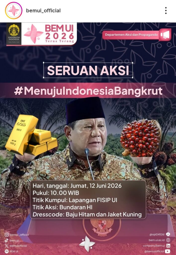 BEM UI Gelar Aksi di Bundaran HI, Soroti Kenaikan Harga BBM hingga Pelemahan Rupiah