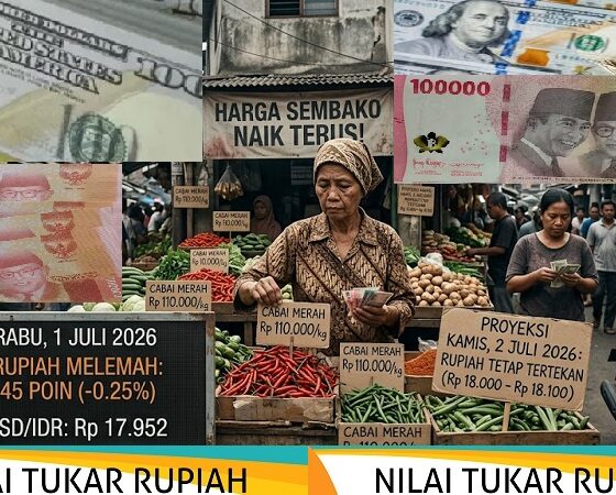 Rupiah Rabu 1 Juli 2026: Rapor Merah di Awal Semester II, Siap-siap Berfluktuasi Tinggi