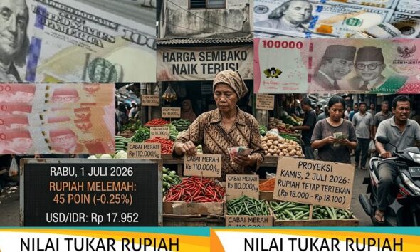 Rupiah Rabu 1 Juli 2026: Rapor Merah di Awal Semester II, Siap-siap Berfluktuasi Tinggi