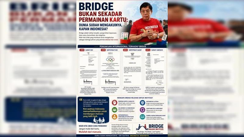 Tantangannya adalah bagaimana kita memanfaatkan bridge untuk membangun manusia Indonesia yang lebih siap menghadapi abad ke-21