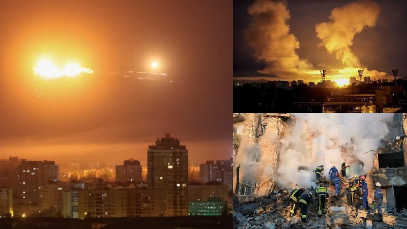 Rusia yang frustrasi terhadap rentetan serangan Ukraina terhadap pangkalan minyak di Moskow, melancarkan serangan besar-besaran ke ibukota Ukraina, Kiev, yang mengakibatkan 21 orang tewas, Rabu malam sampai Kamis (2/7/2026). (Ist)