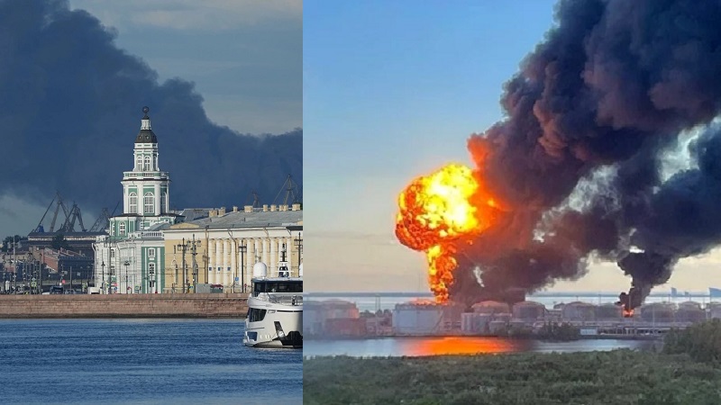 Drone Ukraina menghantam terminal minyak St Petersburg dalam serangan jarak jauh terbaru terhadap Rusia.