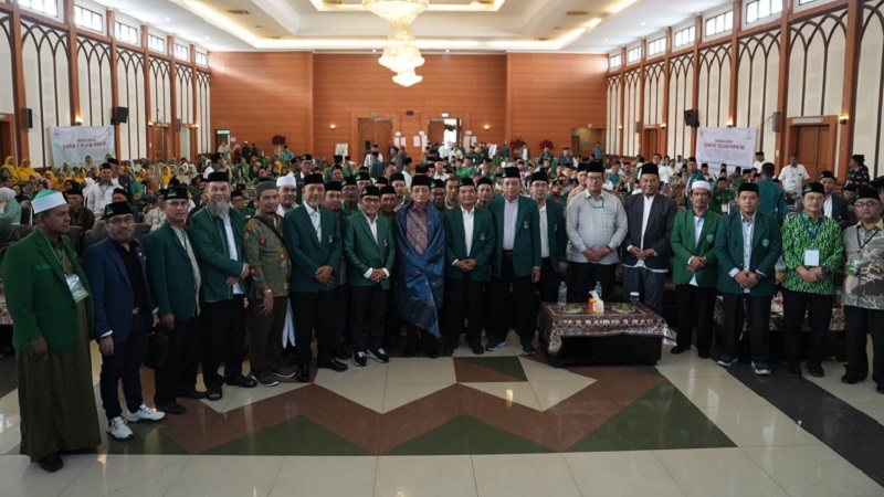 Menteri Agama (Menag) Nasaruddin Umar dalam acara Muktamar XXVIII Al Jam'iyah Al Washliyah