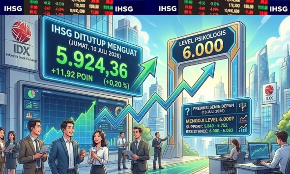 IHSG BEI Jumat 10 Juli 2026: Akhir Pekan Ceria di Zona Hijau, Senin Uji Level 6.000