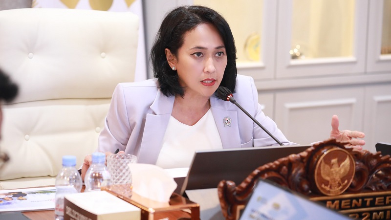 Wakil Menteri Pelindungan Pekerja Migran Indonesia (P2MI), Christina Aryani, memimpin rapat koordinasi teknis persiapan Program SMK Go Global bersama perwakilan 11 kementerian yang memiliki lembaga vokasi di Kantor Kementerian P2MI, Jakarta, Rabu (15/7/2026). 