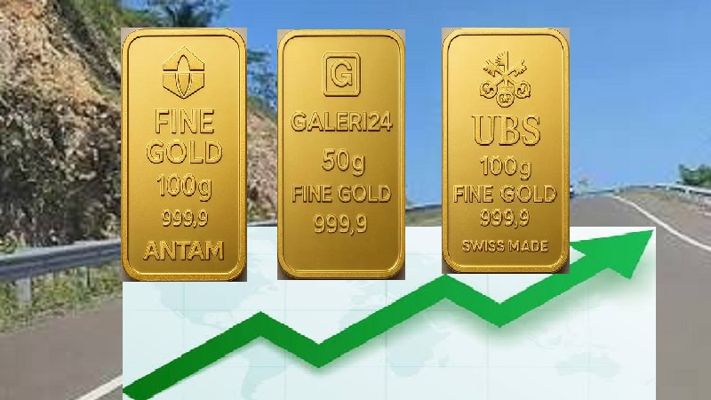 Harga emas batangan PT Aneka Tambang (Antam), Galeri24 dan UBS kompak naik pada perdagangan Kamis (23/7/2026), seiring meningkatnya permintaan di tingkat global. (Foto: Istimewa)