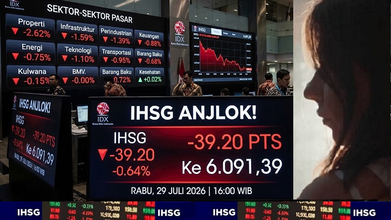 IHSG BEI Rabu 29 Juli 2026: Anjlok ke 6.091, Ini Penyebab & Prediksi Kamis