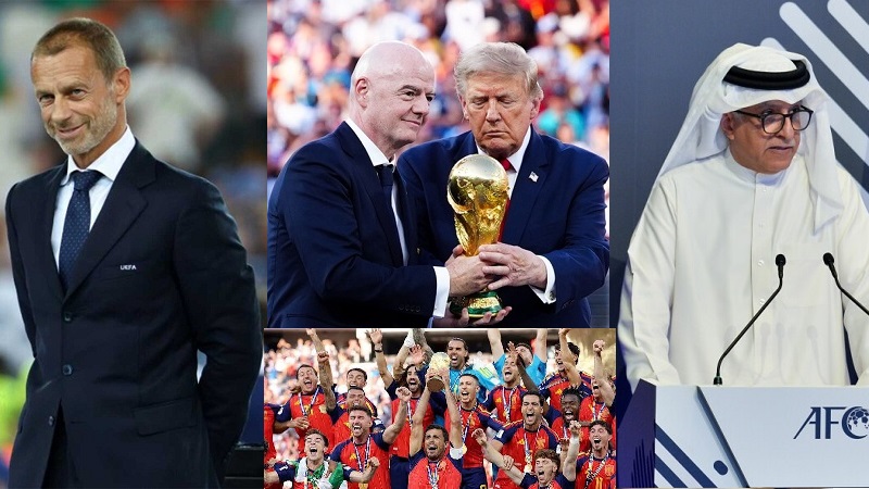UEFA yang dipimpin Presiden Aleksander Ceferin (kiri) dan AFC yang diketuai Sheikh Salman bin Ebrahim Al Khalifa (kanan) menolak keras rencana Presiden FIFA Gianni Infantino untuk mengkomersilkan Piala Dunia kepada pihak swasta perusahaan investasi modal ventura New York yang didirikan oleh Joshua Kushner, saudara dari menantu Presiden AS Donald Trump, Jared Kushner. (Foto: Istimewa)