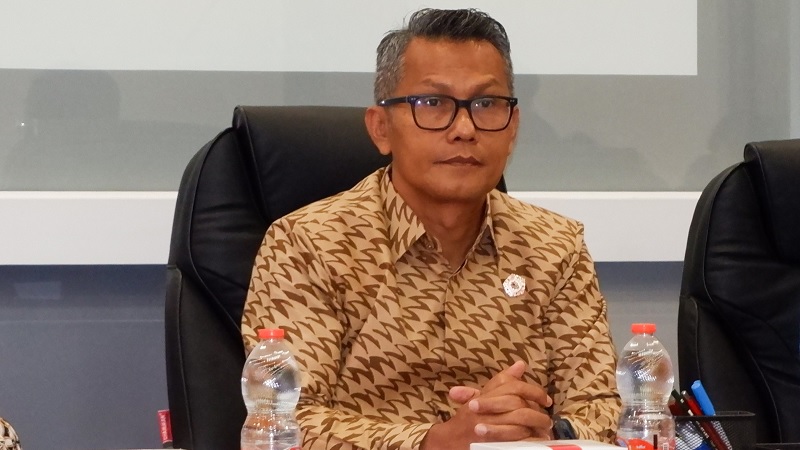 Juru Bicara Kementerian Perindustrian Febri Hendri Antoni Arief  menyatakan permintaan dan produksi naik dalam acara  Rilis IKI Juli 2026 di Jakarta, Kamis (30/7/2026). (Foto: Kemenperin) 