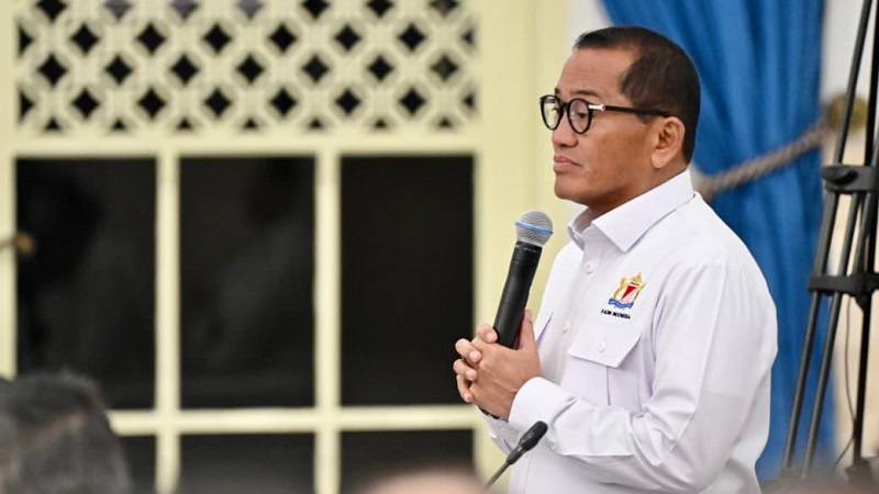 Ketua Umum Gabungan Pelaksana Konstruksi Nasional Indonesia (Gapensi), Andi Rukman N. Karumpa, saat pertemuan Presiden Prabowo dengan para pengusaha Kamar Dagang dan Industri (Kadin) Indonesia pusat dan daerah di Istana Negara, Jakarta, Jumat (31/7/2026). (Foto: BPMI Setpres)