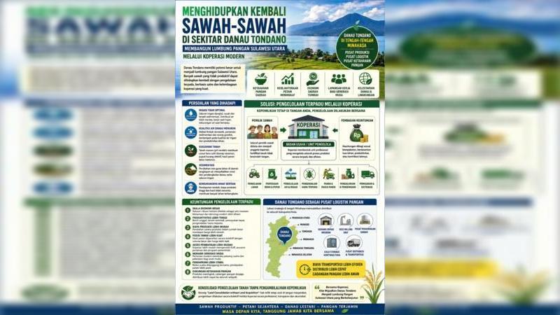 Inilah saatnya Danau Tondano tidak hanya dikenal sebagai danau terbesar di Sulawesi Utara, tetapi juga sebagai simbol kebangkitan pertanian, koperasi, dan ketahanan pangan Indonesia. 