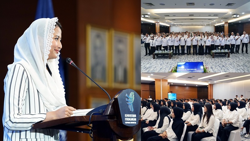 Wakil Menteri Perdagangan (Wamendag), Dyah Roro Esti membuka acara Penerimaan Program Pemagangan Nasional Tahun 2026 di Lingkungan Kementerian Perdagangan (Kemendag), Jakarta, Senin (10/8/2026). (Foto: Kemendag)