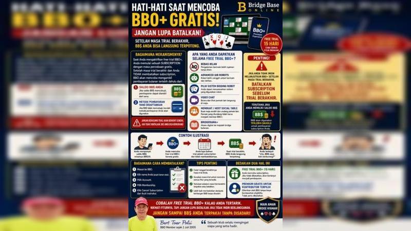 BBO menjelaskan bahwa setelah free trial berakhir, mereka akan terlebih dahulu mencoba mengambil pembayaran dari saldo BB$