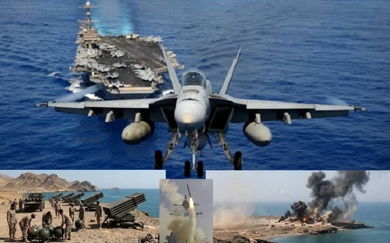 Amerika Serikat (AS) melancarkan serangan terbaru dengan menggempur peluncur rudal Iran di Pulau Larak. (Foto: Istimewa)