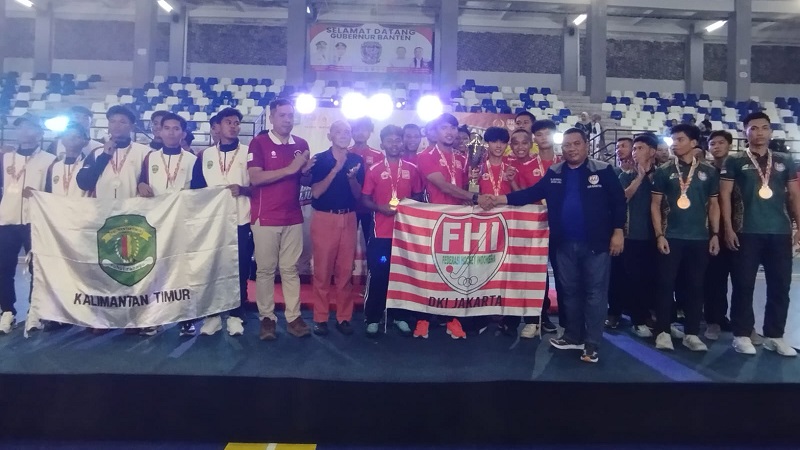 Kejuaraan Nasional (Kejurnas) Hockey Indoor 2026 di GOR Nambo Jaya Sport Centre Kota Tangerang, Banten, menjadi ajang pembuktian peningkatkan kualitas permaianan para atlet Indonesia. (Foto: Faktualid.com/Gungdewan)
