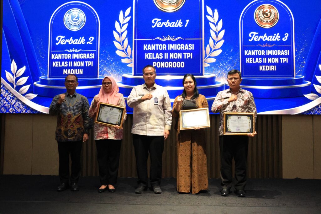 Kinerja Semester I Tahun 2026 dari Kanwil Ditjen Imigrasi Jawa Timur: Kantor Imigrasi Ponorogo Borong Enam Penghargaan
