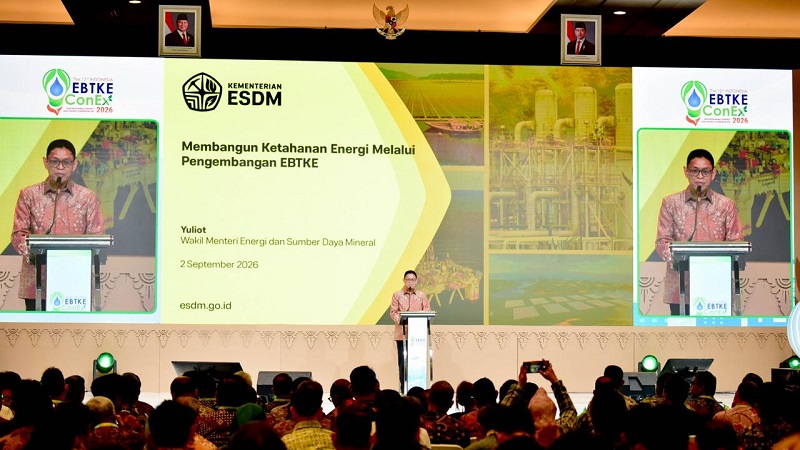 Wakil Menteri Energi dan Sumber Daya Mineral (ESDM) Yuliot membuka penyelenggaraan ke-12 IndoEBTKE ConEx pada Rabu (2/9)