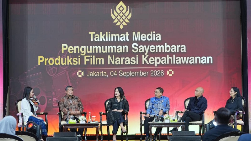 acara “Pengumuman Sayembara Produksi Film Narasi Kepahlawanan” yang digelar di Graha Utama, Kompleks Kementerian Kebudayaan, Jakarta,