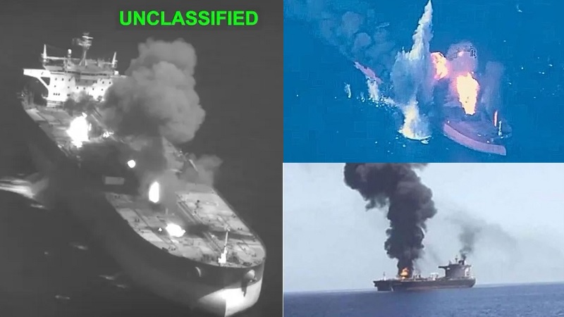 Komando Pusat Amerika Serikat (CENTCOM) mengunduh kapal-kapal tanker Iran yang diserang setelah Iran meluncurkan rudal ke dua kapal laut AS, Sabtu (5/9/2026). (Foto: Istimewa)