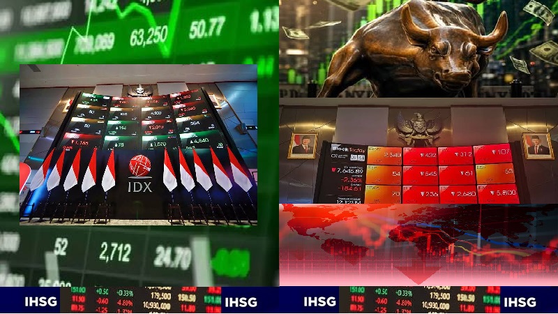 Tekanan aksi jual (profit taking)  dan sentimen negatif dari pasar global dan regional membuat Indeks Harga Saham Gabungan (IHSG) Bursa Efak Indonesia (BEI) yang menguat di pembukaan harus anjlok ke bawah level psikologis pada penutupan perdagangan Senin (7/9/2026). (Foto: Istimewa)