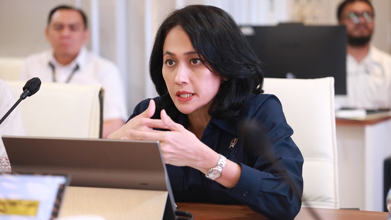 Wakil Menteri Pelindungan Pekerja Migran Indonesia (P2MI), Christina Aryani, menerima audiensi Bupati Padang Pariaman, Sumatra Barat, John Kenedy Azis, di Kantor Kementerian P2MI, Jakarta, Rabu (9/9/2026). 