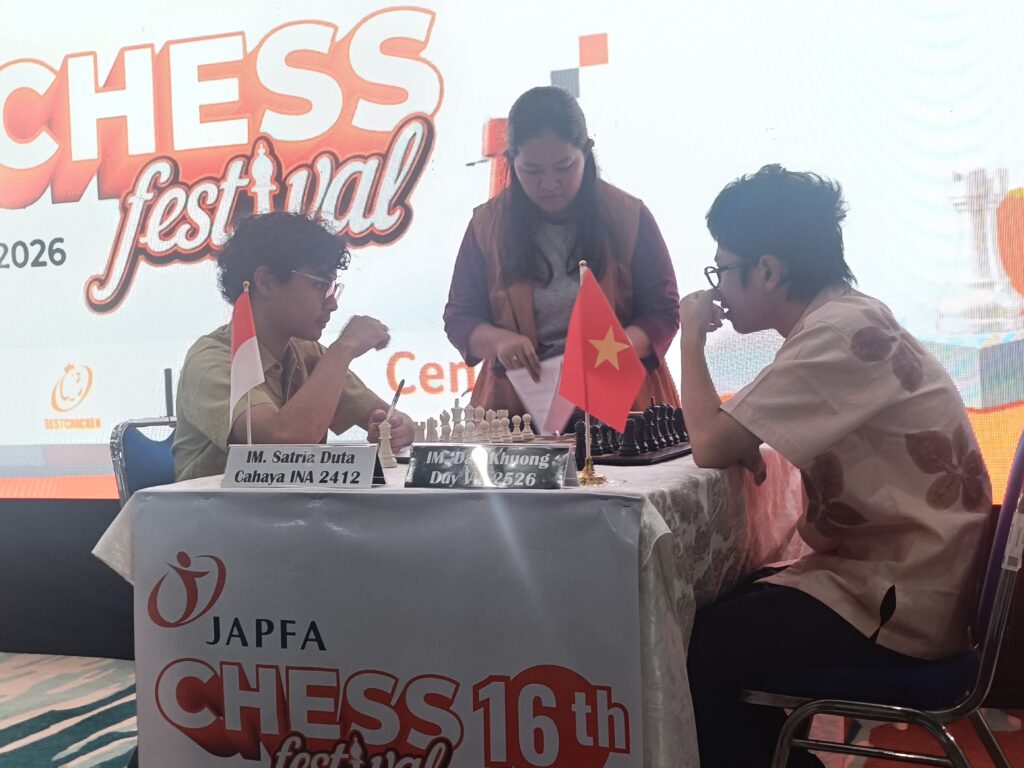 JAPFA Chess Festival 2026: IM Satria Duta Akhirnya Petik Kemenangan dari IM Khuong Duy